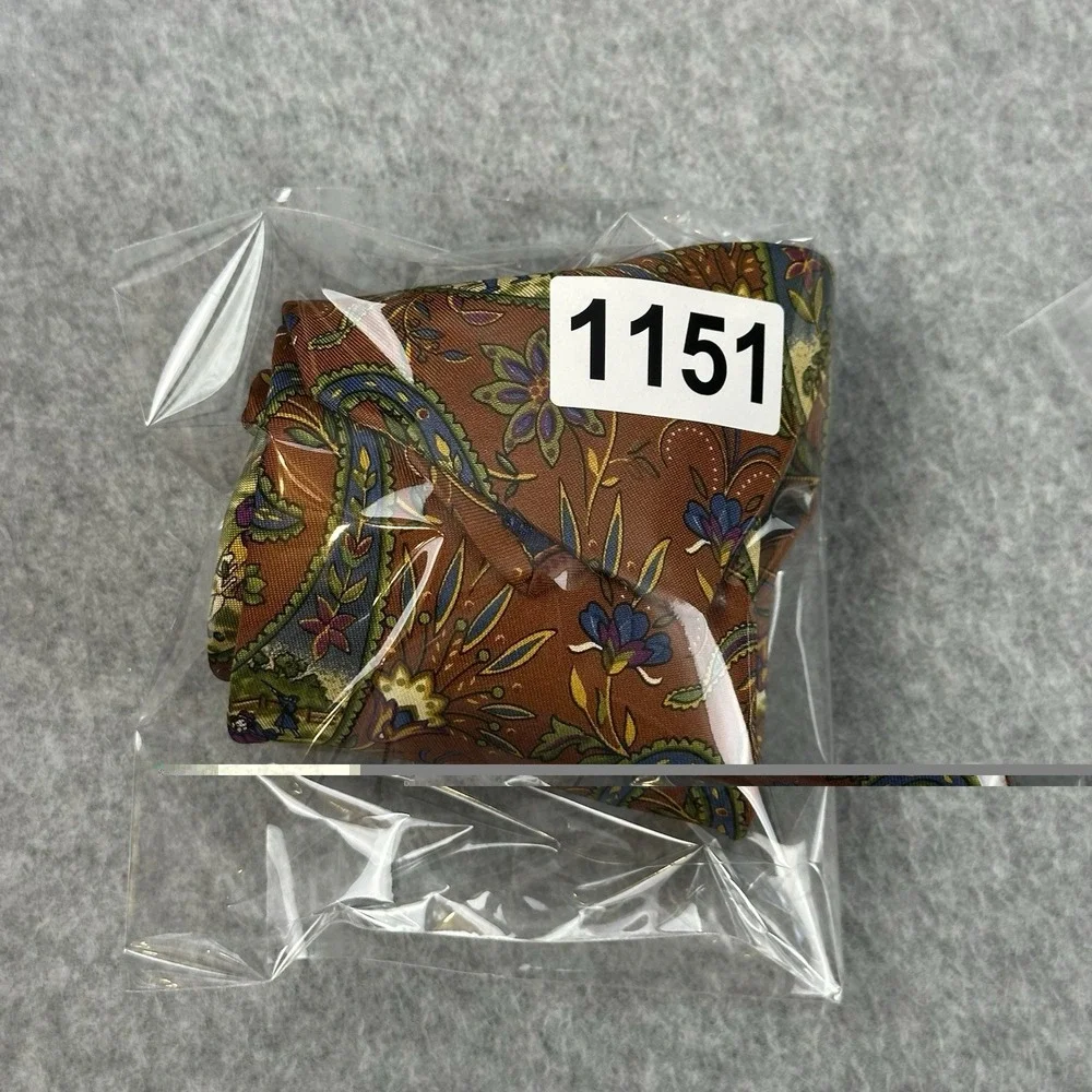 Vintage Ferragamo Silk Tie Brown Paisley Scenic Novelty Italy Wide 58x3.75